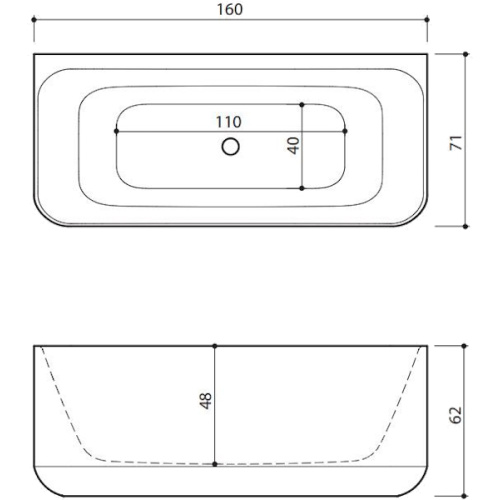 Ванна, цвет белый, Balteco Gamma 160 (детальная фотография), глубокие index_1