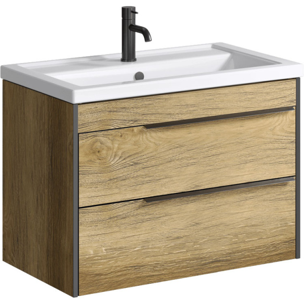 Тумба под раковину подвесная Aqwella Fargo 80 см дуб балтийский FRG0108DB (детальная фотография)