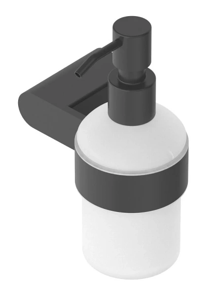 Дозатор для мыла Cezares Stylus черный матовый STYLUS-SOIS-V-NOP (детальная фотография), белые, черные, комбинированные