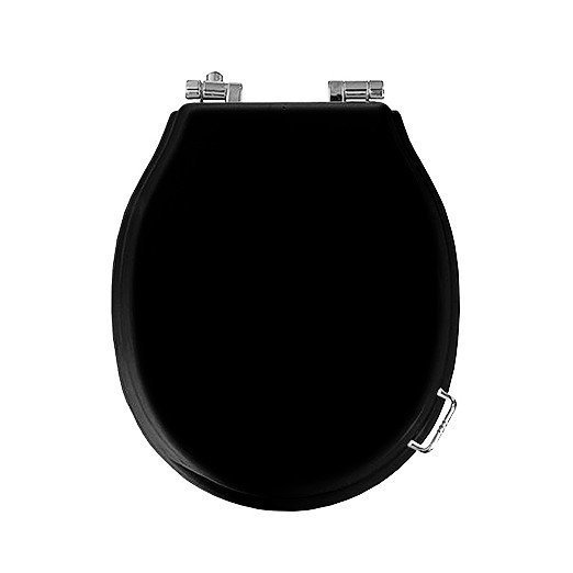 Крышка-сидение с микролифтом Simas Lante черная, петли хром LA 006 NE CR (детальная фотография)