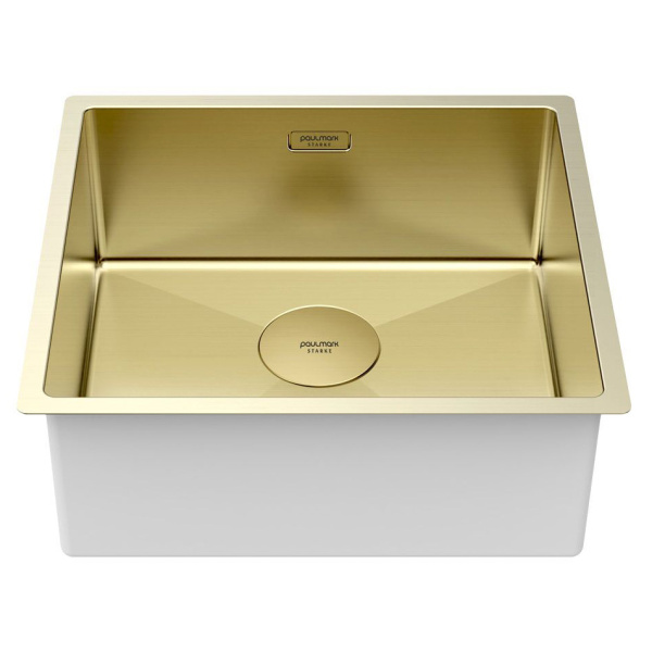 Мойка для кухни Paulmark Next 48 см светлое золото PM214844-LG (детальная фотография), врезные, встраиваемые