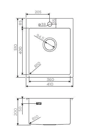 Мойка для кухни Omoikiri Akisame 41-LG 41 см светлое золото 4973080 (детальная фотография), врезные