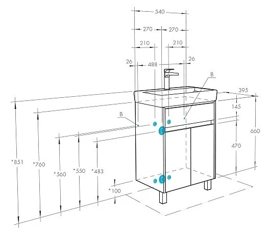 Тумба с раковиной напольная Акватон Верди Н 1A207701VDAV0 60 см белый/ясень фабрик (детальная фотография), в наличии, по запросу