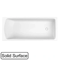 Ванна Whitecross Coin 0224.170075.200, 170 х 75 см, искусственный камень, цвет белый матовый