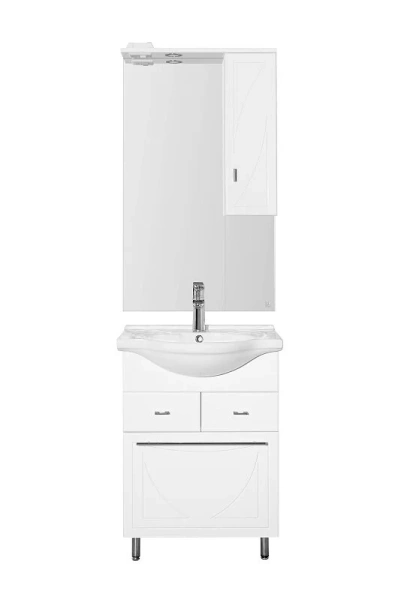 Тумба под раковину напольная Style Line Лана 56 см белая СС-00002253 (детальная фотография), современная, hi-tech