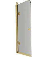 Душевая шторка левая, прозрачное стекло, фурнитура светлое золото, Devon&Devon Savoy