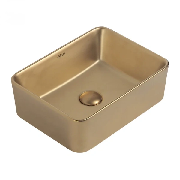 Раковина Abber Rechteck 40,5 см золото матовое AC2213MMG (детальная фотография)