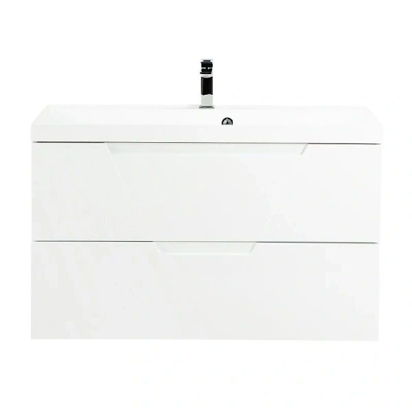 Тумба под раковину подвесная BelBagno Vittoria 100 см bianco lucido VITTORIA-1000-2C-SO-BL-P (детальная фотография)