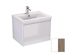 Тумба под раковину подвесная Velvex Klaufs 60 см белая/дерево