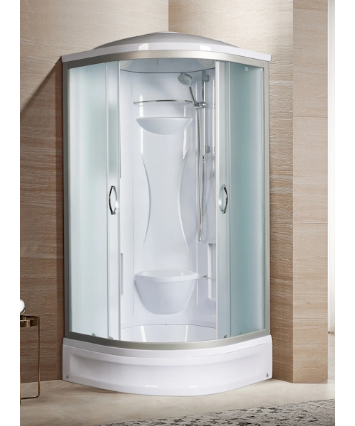 Душевая кабина River Rein 80x80 см с поддоном REIN 80/24 MT (детальная фотография), полукруглые, четверть круга