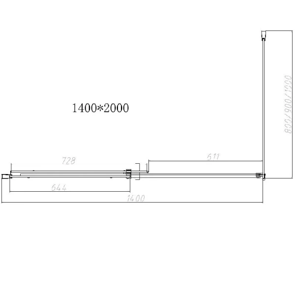 Душевой уголок Vincea Dice 140х90 см профиль хром VSR-4D9014CL (детальная фотография), современные, hi-tech