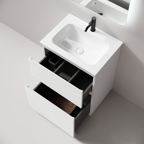 Тумба под раковину напольная Sancos Folk Floor 60 см bianco FL60FW (детальная фотография), современная, hi-tech