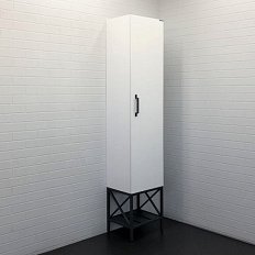Шкаф-пенал напольный Comforty Бредфорд 40 см белый/графит