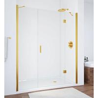 Душевая дверь профиль золотой стекло прозрачное Vegas-glass