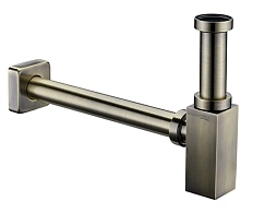 Сифон для раковины Wasserkraft светлая бронза