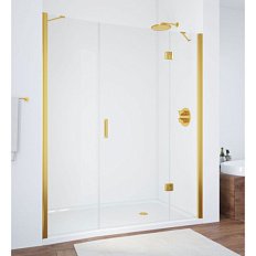 Душевая дверь профиль золотой стекло прозрачное Vegas-glass