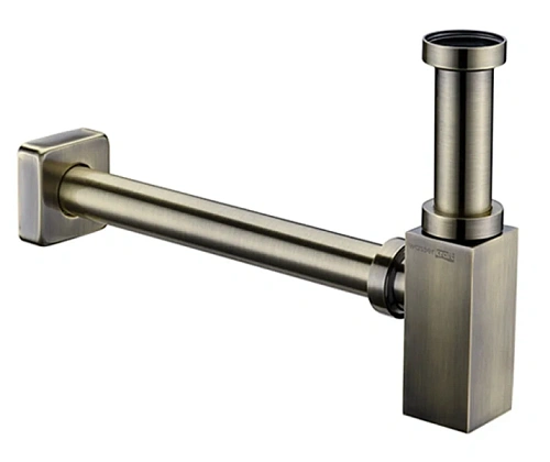 Сифон для раковины Wasserkraft светлая бронза - фото 2