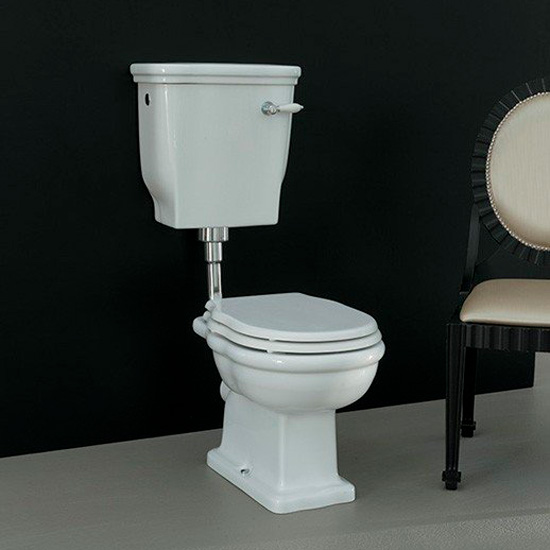 Унитаз напольный с высоким бачком ArtCeram Hermitage HEV00 с крепежом в комплекте (детальная фотография), напольные