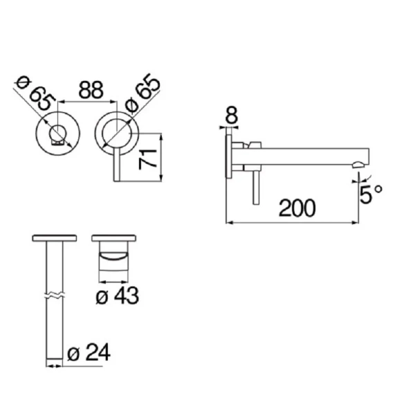 Смеситель для раковины Nobili Live LV00499/1 латунь (детальная фотография), для раковины