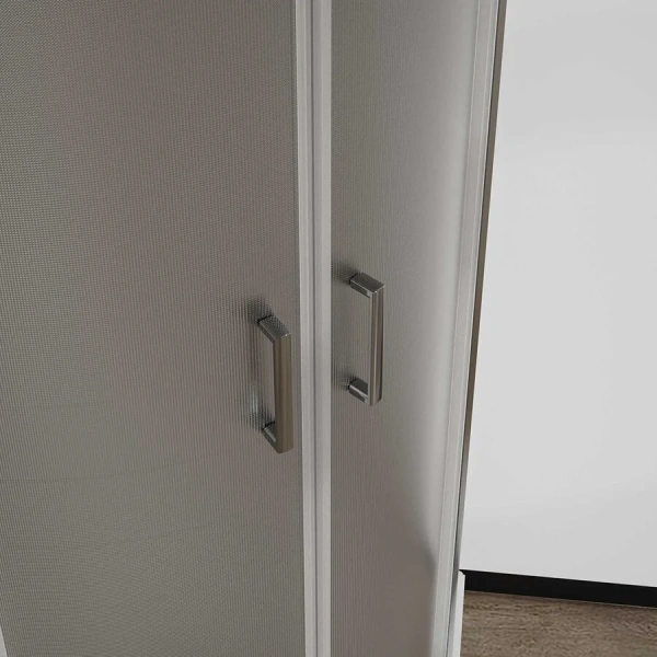 Душевой уголок Vincea City 80х80 см стекло текстурное VSQ-5CT800MT (детальная фотография), хром