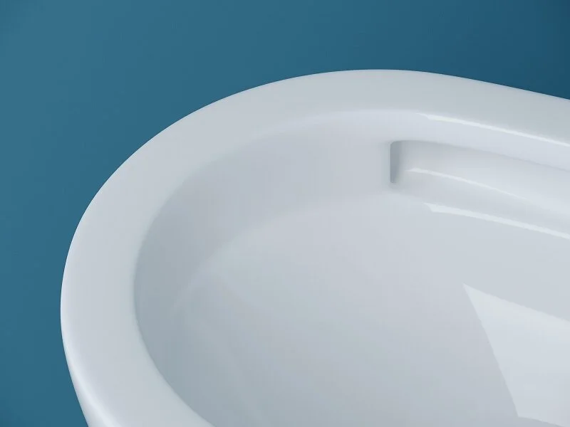 Унитаз подвесной Ceramica Nova Vogue белый CN4008T (детальная фотография), фарфор, керамика