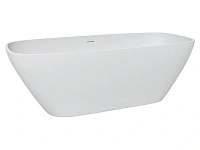 Ванна Uni-Flow Cono из искусственного камня Solid surface FS306-1700 Gloss White, 170 х 80 см, белая