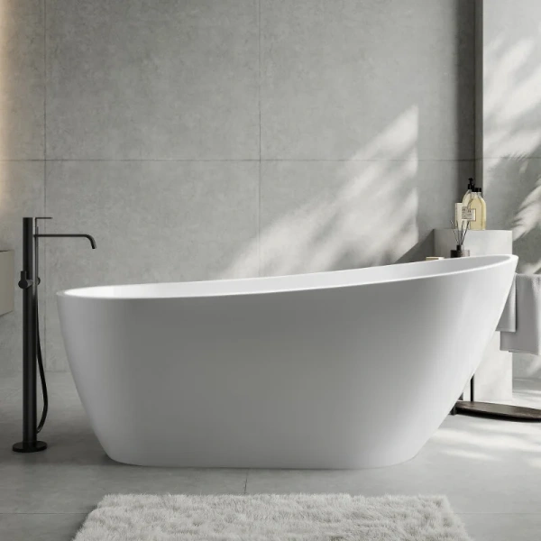 Ванна акриловая Abber AB9501, 170 x 70 см, белая (детальная фотография), современныe, hi-tech