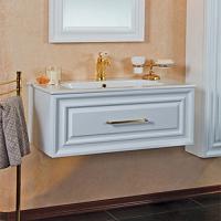 Тумба под раковину, цвет белый матовый, фурнитура золото, La Beaute Cornelia