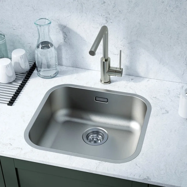 Мойка для кухни IDDIS Mate 49 см сатин MAT49S0i77 (детальная фотография), прямоугольной формы