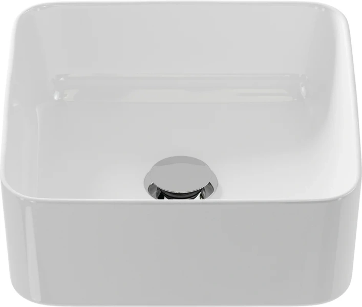 Раковина Cersanit Crea 35 см белая 64753 (детальная фотография), в форме чаши, квадратная