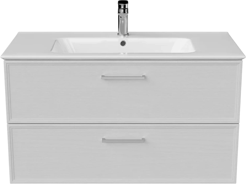 Тумба под раковину подвесная Kerama Marazzi Piano Classic 95 см ясень белый матовый PIA.CL.95\WHT.M (детальная фотография), подвесная, пристенная