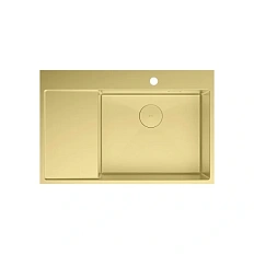 Мойка для кухни Lemark Kezadra 78 см светлое золото, левая