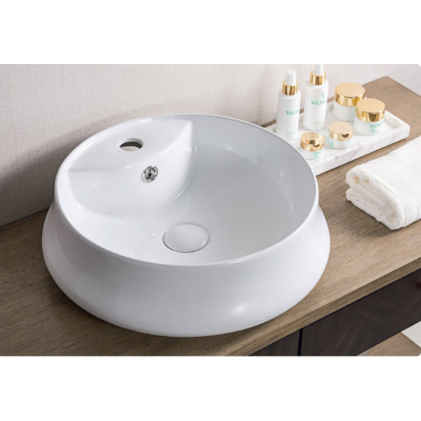 Раковина BelBagno 46 см керамическая круглая BB1398 (детальная фотография), современные, hi-tech