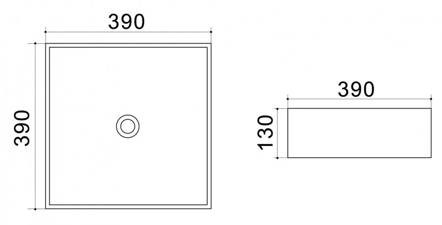 Раковина Azario 39 см белая AZ41120 (детальная фотография), накладные (на столешницу), пристенные