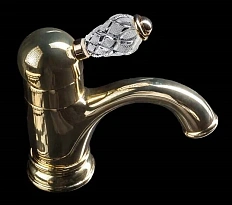 Смеситель для раковины Boheme Crystal золото