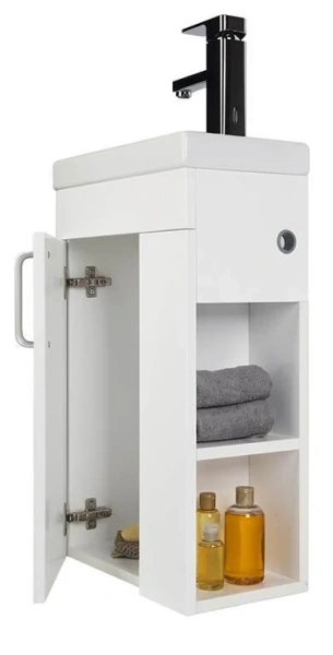 Тумба с раковиной подвесная IDDIS Torr 40 см полки справа TOR40WRi95K (детальная фотография), 40 см