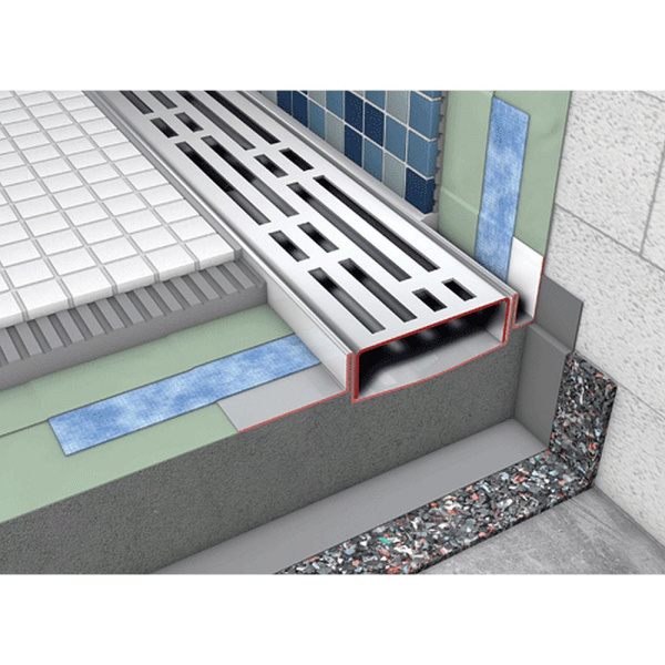 Дренажный канал Tece TECEdrainline 100 см серебристый металлик 601000 (детальная фотография), матовый хром