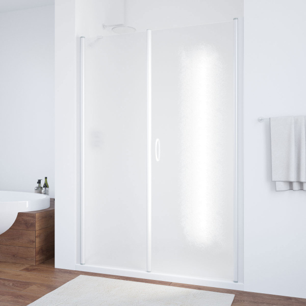 Душевая дверь профиль черный глянцевый стекло шиншилла Vegas-glass EP-F-2 140 02Г 02 R (детальная фотография)