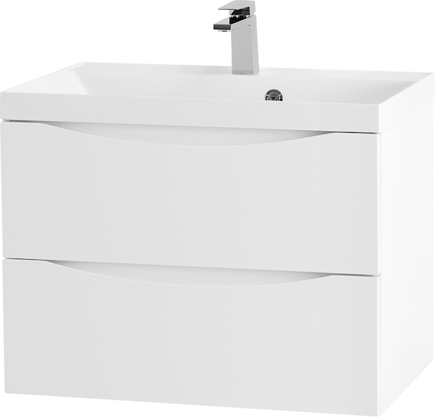 Тумба под раковину подвесная BelBagno Marino 60 см с двумя выкатными ящиками, bianco opaco MARINO-600-2C-SO-BO-P (детальная фотография)