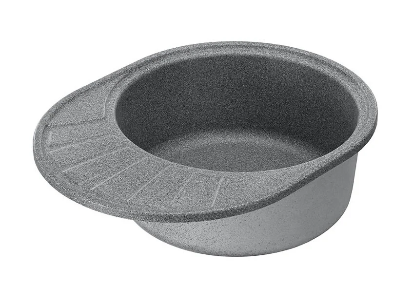 Мойка для кухни Акватон Чезана 57 см серая 1A711232CS230 (детальная фотография), округлой формы