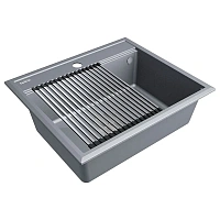 Мойка для кухни Paulmark Stepia 59 см серый металлик