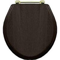 Крышка-сидение с микролифтом Devon & Devon Rose/Blues темный дуб, петли золото