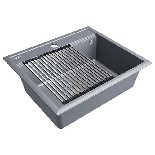 Мойка для кухни Paulmark Stepia 59 см серый металлик - фото 5