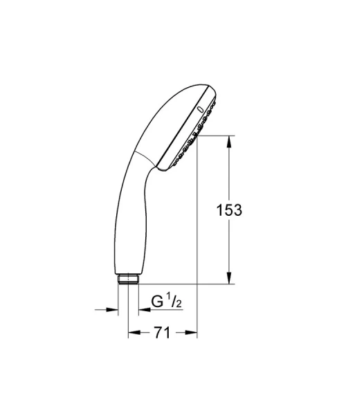 Лейка для душа Grohe New Tempesta хром 28419002 (детальная фотография), хром