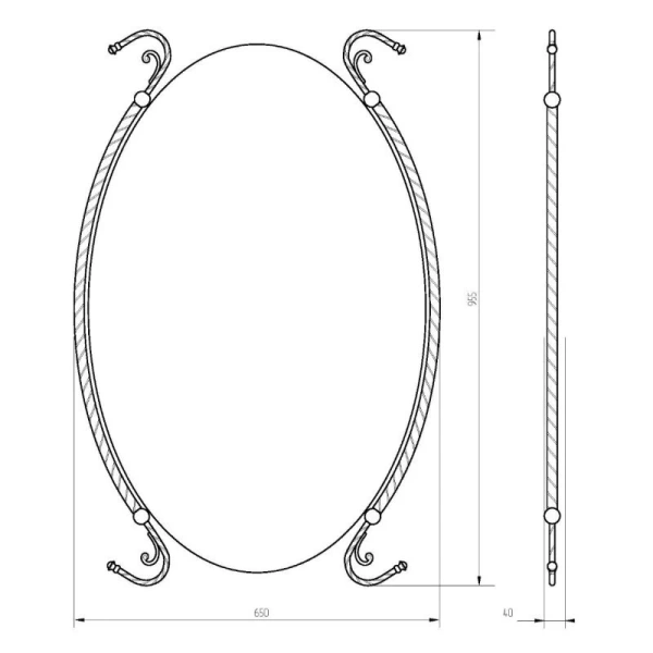Зеркало Migliore Edera 65 см хром 16916 (детальная фотография), нет в наличии