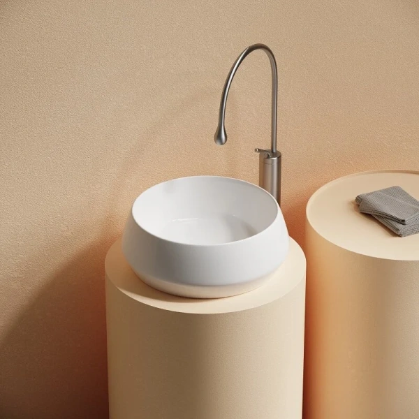 Раковина Ceramica Nova Maya 35 см белая CN12004 (детальная фотография), накладные (на столешницу)