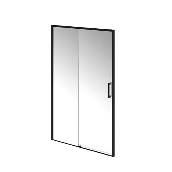 Душевая дверь в нишу Kerama Marazzi Lindo 120 см профиль черный LN.120.SD.BLK.M (детальная фотография)