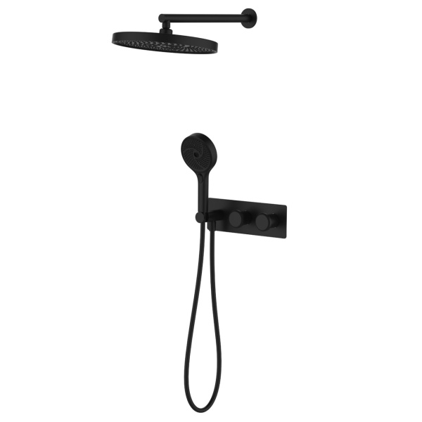 Душевой комплект ALTROBAGNO Ricco 040202 черный матовый ALTROBAGNORicco040202MB (детальная фотография)