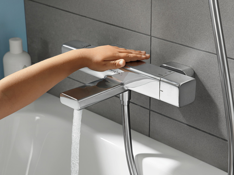 Смеситель для ванны Hansgrohe Ecostat E хром 15774000 (детальная фотография), современные, hi-tech