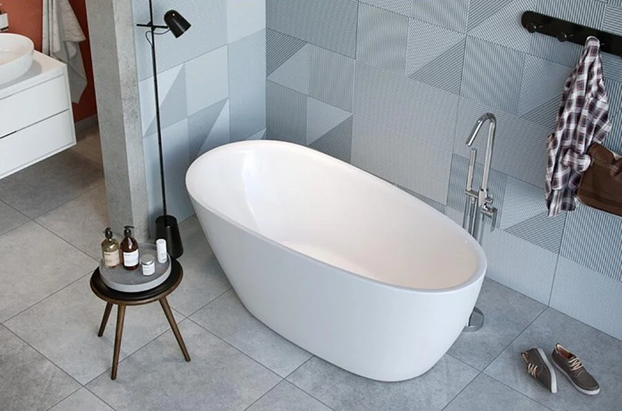 Акриловая ванна Excellent Olia 2.0, 150 х 73 см, отдельностоящая, WAEX.OLI2.15WH (детальная фотография), современныe, hi-tech